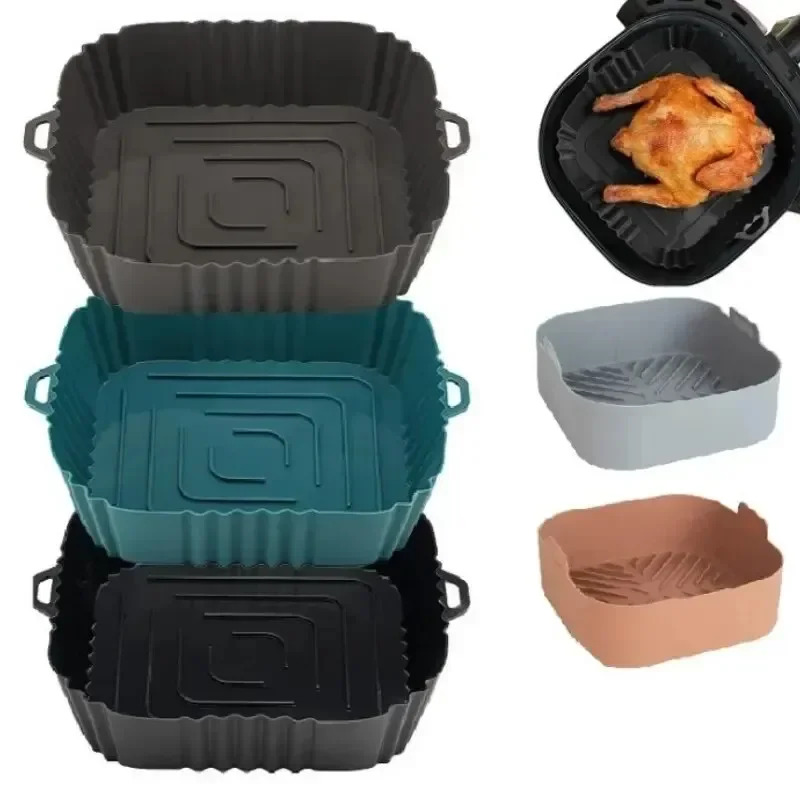 Air Fryer - 1개 실리콘 에어프라이어 바구니, 피자 튀김