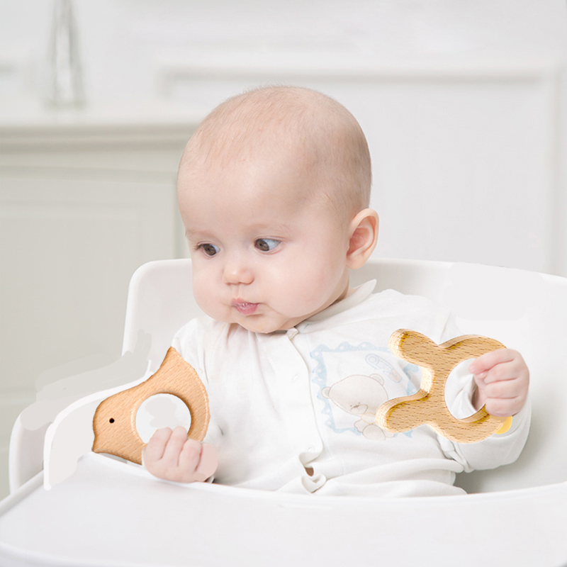 1PC 아기 Teether 동물 나무 반지를 만들자 유 - Kitchen Appliances Video 리뷰 및 가격