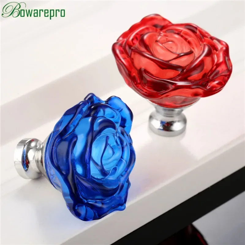 Bowarepro 50MM 크리스탈 로즈 유리 손잡이  - Kitchen Appliances Cabinet 리뷰 및 가격