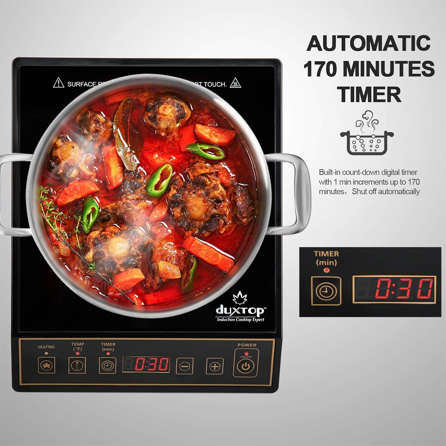1800W 휴대용 인덕션 쿡탑 조리대 버너, 골드 91 - Induction Cooktop Portable 리뷰 및 가격
